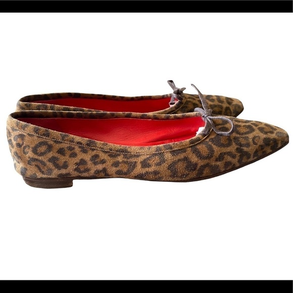 Manolo Blahnik Animal Print Suede Flats - 37 - Picture 3 of 7